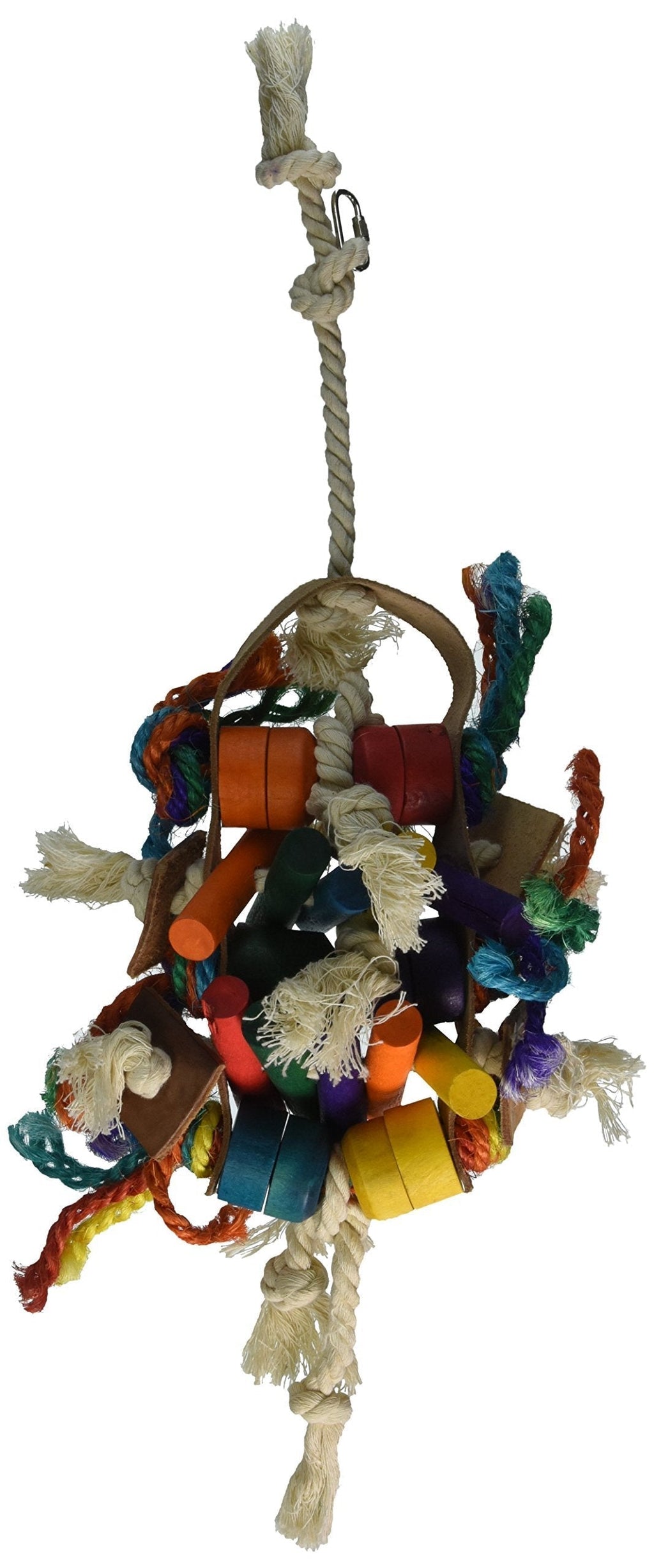 [Australia] - Penn Plax Leather Kabob Bird Toys 16.5-Inch 