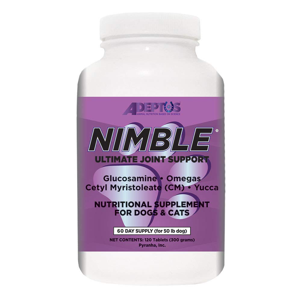 Adeptus Nutrition Nimble Ultra Pet Supplement (Joint Support Tablets) 120 Tablets - PawsPlanet Australia