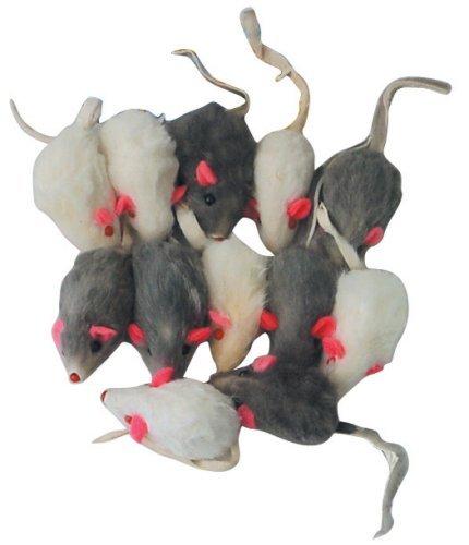 [Australia] - CoolCyberCats Rattling Fur Mice - 12 Pack 