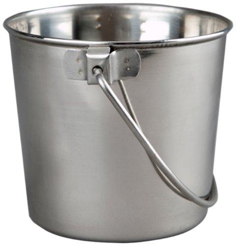 [Australia] - Advance Pet Products Heavy Stainless Steel Round Bucket, 13-Quart 