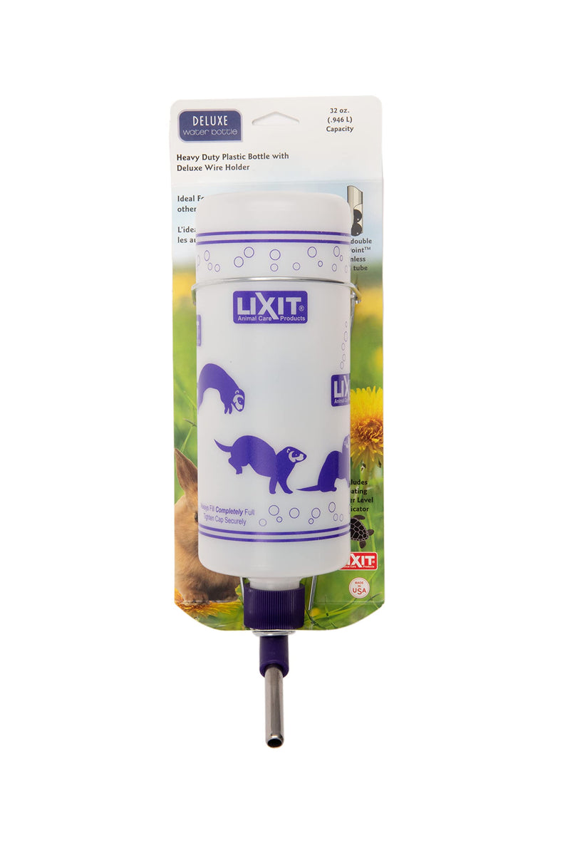 Lixit 32oz Weather Resistant Water Bottles with Heavy Duty Mount for Rabbits and Ferrets - PawsPlanet Australia