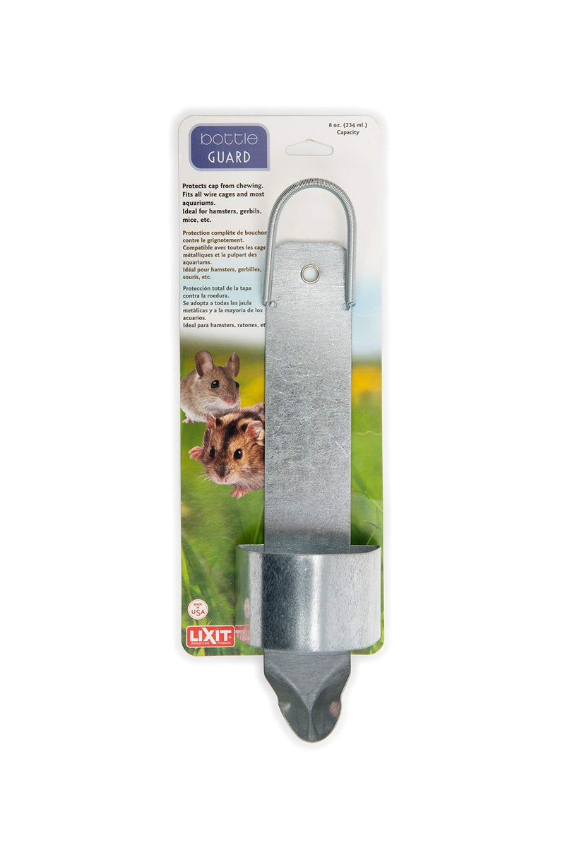 Lixit Corporation Small Animal Chew Guard and Bottle Holder 8oz Silver - PawsPlanet Australia