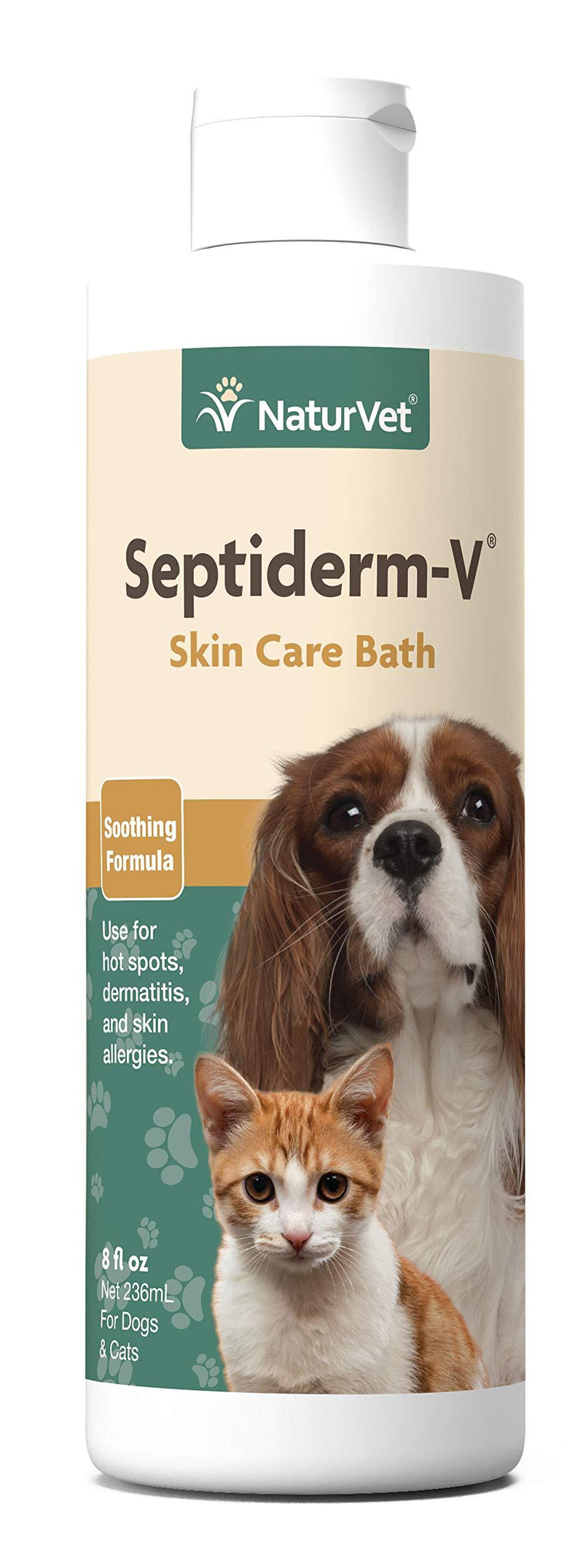 [Australia] - NaturVet – Septiderm-V Skin Care Bath – Helps Relieve Itching Due to Skin Problems – Use for Hot Spots, Dermatitis & Skin Allergies 8 Ounce Skin Care Bath 