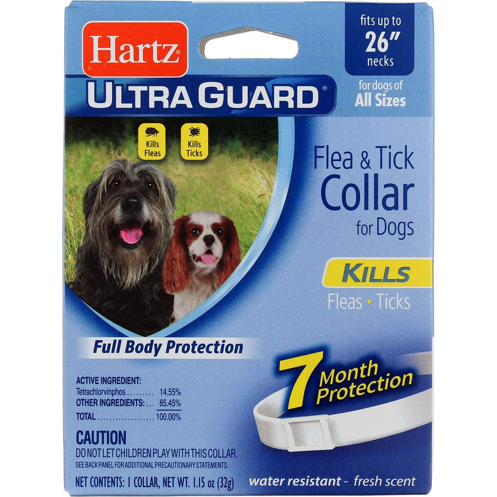 Hartz UltraGuard Flea & Tick Collar for Dogs and Puppies - 26" Neck, 7 Month Protection - PawsPlanet Australia