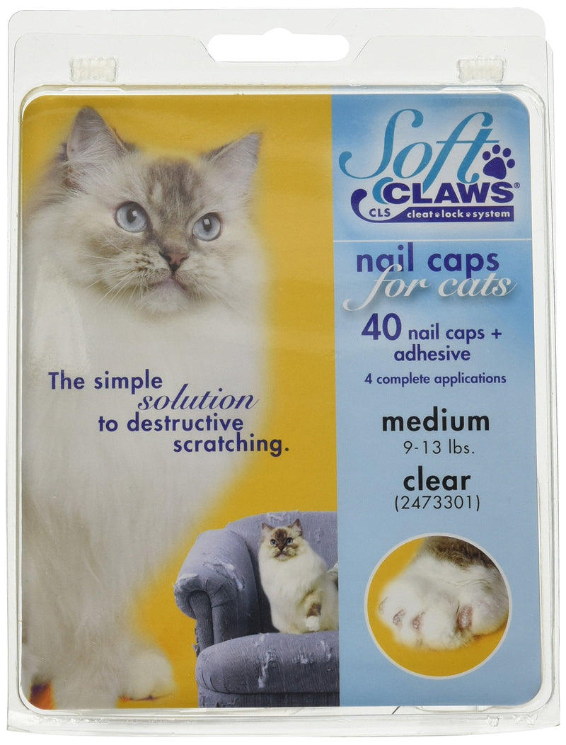 [Australia] - Soft Claws Clear Cat Nail Caps Medium 