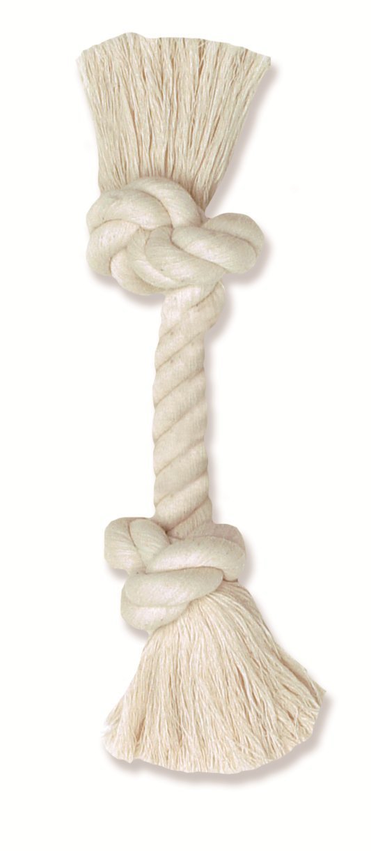 [Australia] - Flossy Chews 100-Percent Cotton White Rope Bone, Medium, 12-Inch 