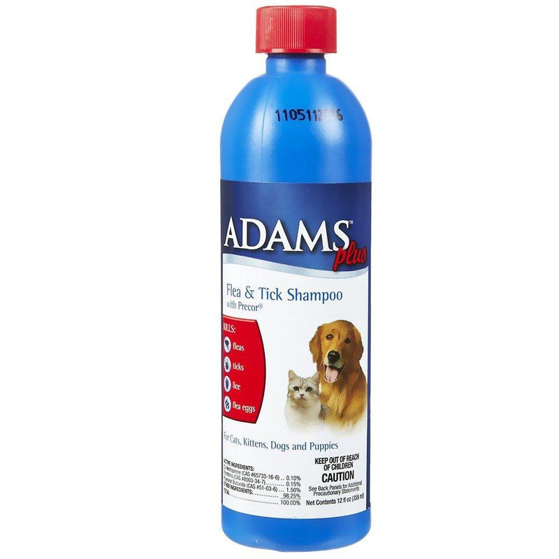 Adams Flea & Tick Cleansing Shampoo with Pyrethrin, 12-ounce - PawsPlanet Australia