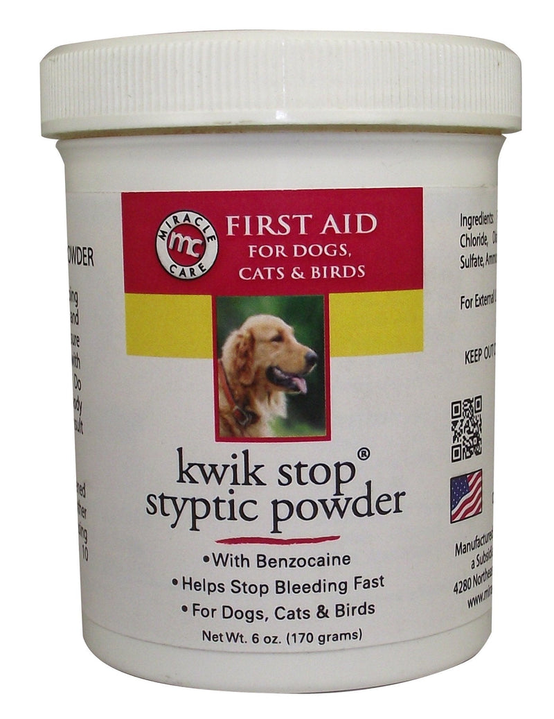 Miracle Care Kwik Stop Styptic Solution powder 6 ounce - PawsPlanet Australia