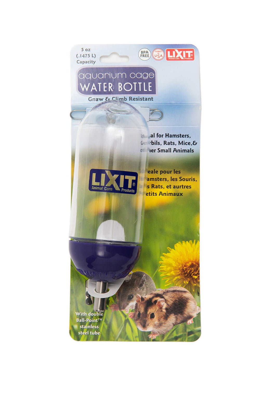Lixit Animal Care Aquarium/Cage Small Animal Water Bottle 5 Ounce - PawsPlanet Australia