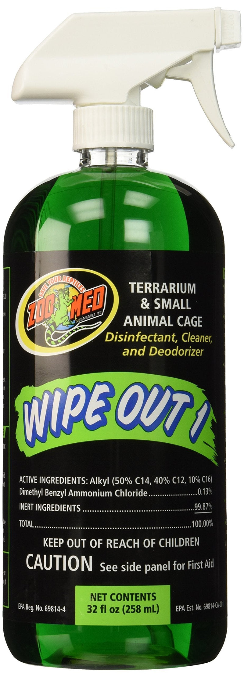 Zoo Med Wipe Out 1 Disinfectant, 32 oz - PawsPlanet Australia