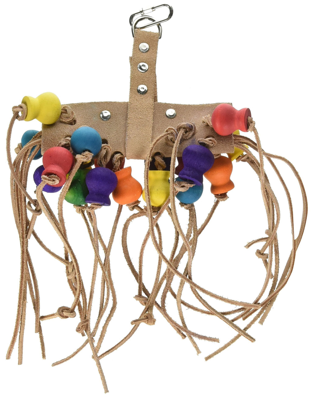 [Australia] - Penn Plax Leather Kabob Bird Toys 12-Inch 