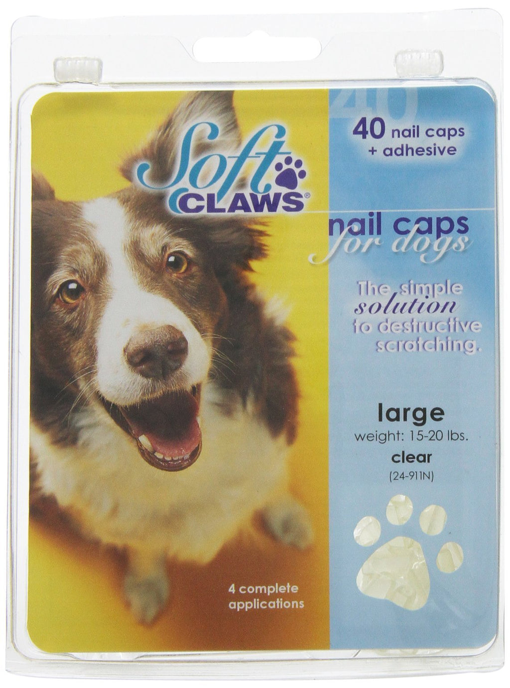 [Australia] - Soft Claws Dog and Cat Nail Caps Take Home Kit, Large, Natural 