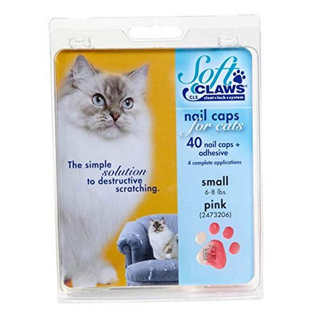 [Australia] - Feline Soft Claws Cat Nail Caps Take-Home Kit, Small, Pink 