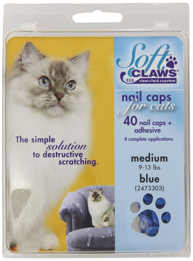 [Australia] - Soft Claws Blue Cat Nail Caps Medium 