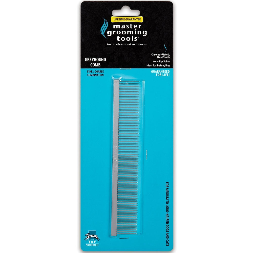 [Australia] - Master Grooming Tools Fine/Coarse Steel Greyhound Comb 