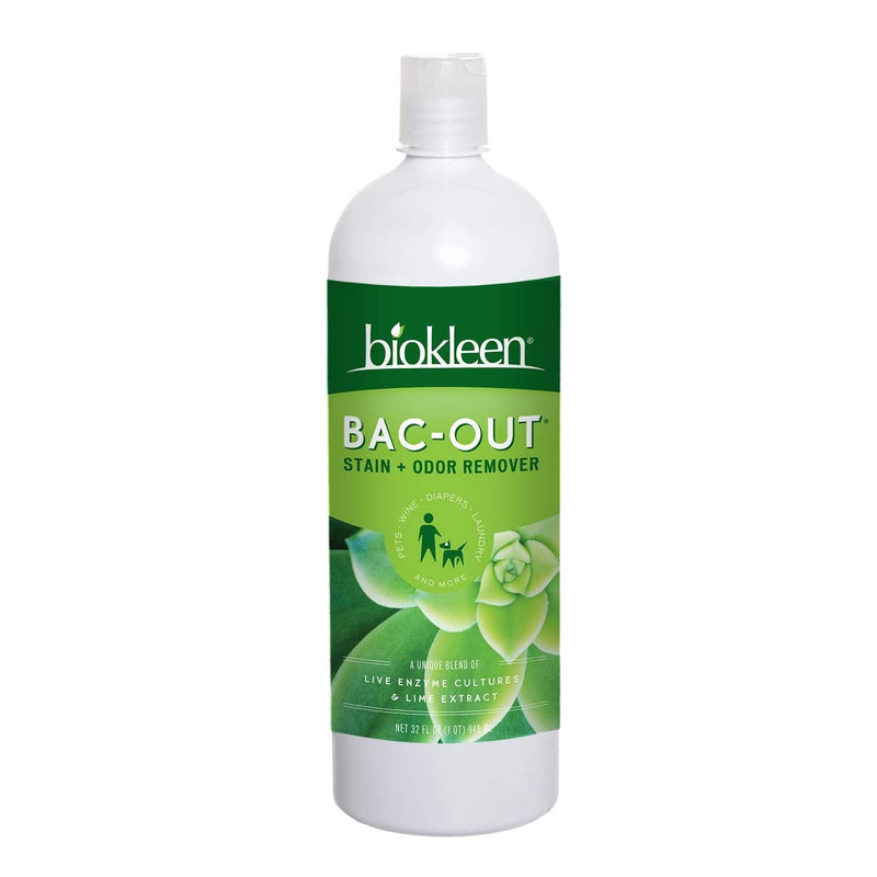 [Australia] - iokleen Bac-Out Stain+Odor Remover, Destroys Stains & Odors Safely, for Pet Urine, Laundry, Diapers, Wine, Carpets, More, Eco-Friendly, Non-Toxic, Plant-Based, 32 Ounces 1 Pack 32 Ounce 