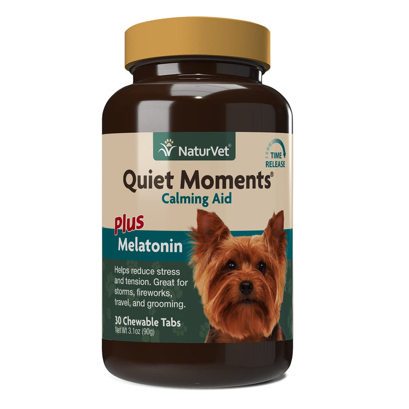 NaturVet Quiet Moments Calming Aid Dog Supplement, Helps Promote Relaxation, Reduce Stress, Storm Anxiety, Motion Sickness for Dogs Flavorless 30 Count - PawsPlanet Australia