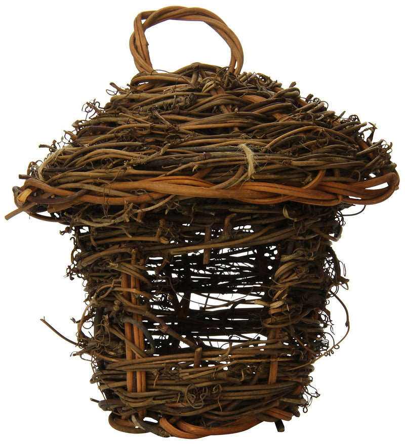 [Australia] - Prevue Pet Products BPV1170 Grapevine Stick Bird Thatched Hut Nest with Sisal Rope 