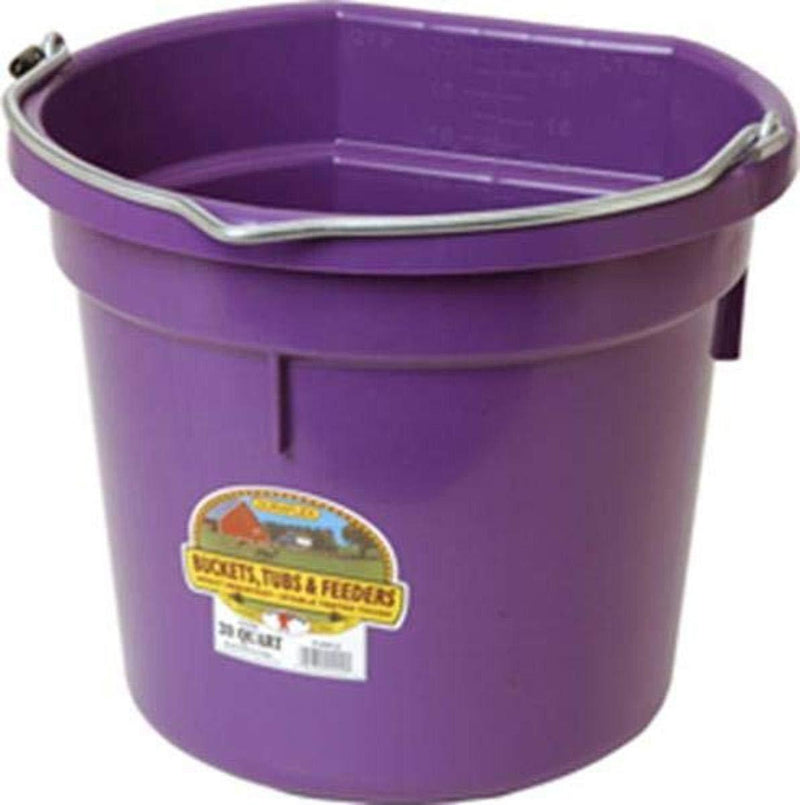 Little Giant Flat-Back Dura-Flex Plastic Bucket, 20-Quart, Purple - PawsPlanet Australia