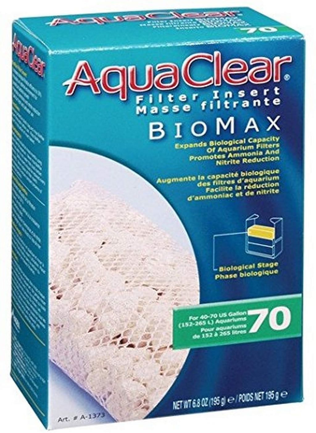 [Australia] - Aquaclear A1373 70-Gallon Biomax,White 