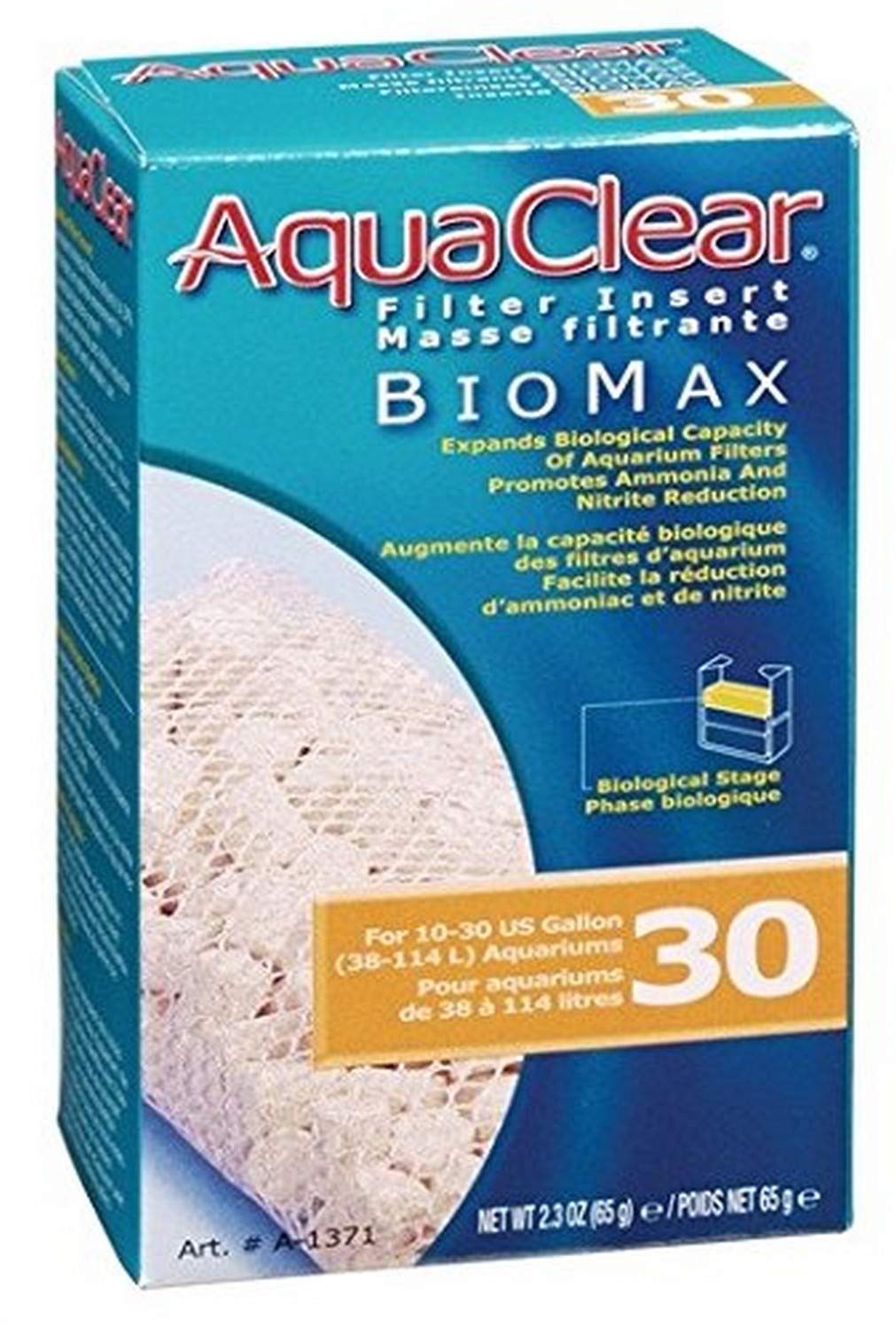 [Australia] - Aquaclear A1371 30-Gallon Biomax, White 