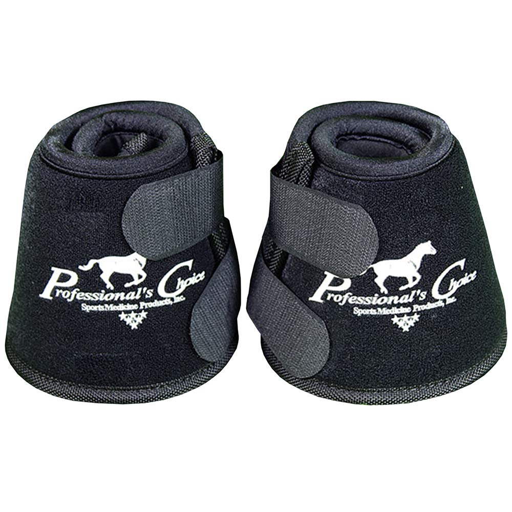 Professionals Choice Equine Quick Wrap Hoof Bell Boot, Pair Large Black - PawsPlanet Australia