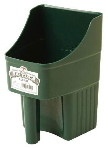 [Australia] - LITTLE GIANT Plastic Enclosed Feed Scoop (Green) Heavy Duty Durable Stackable Feed Scoop with Measure Marks (3 Quart) (Item No. 150422) 
