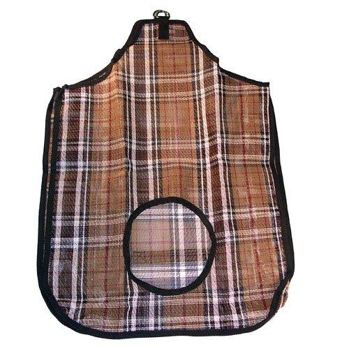 [Australia] - Intrepid International Hay Bag Plaid Mesh Tan/Black 