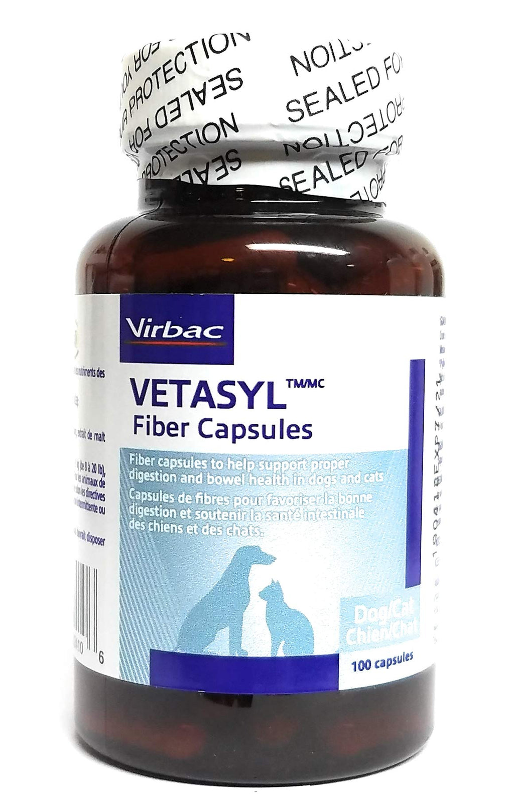 Virbac Vetasyl Fiber Supplement (100 Capsules) - PawsPlanet Australia