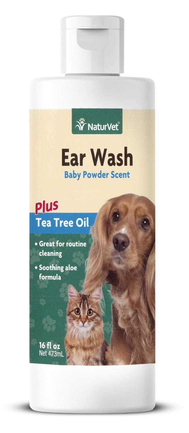 NaturVet Ear Wash with Tea Tree Oil, 16 Ounce - PawsPlanet Australia