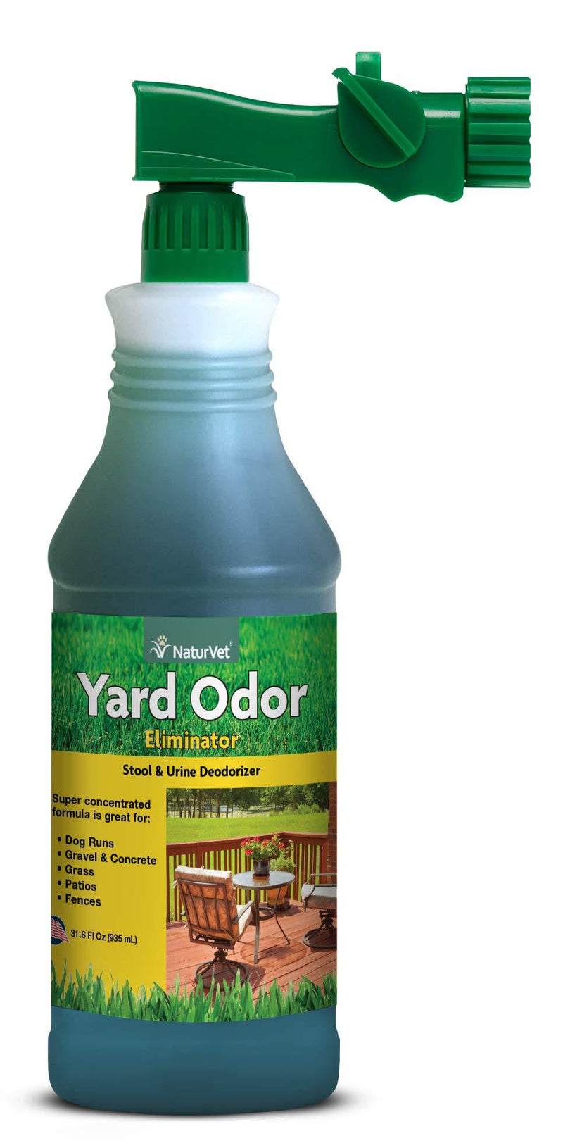 [Australia] - NaturVet – Yard Odor Eliminator – Eliminate Stool and Urine Odors from Lawn and Yard – Designed For Use on Grass, Plants, Patios, Gravel, Concrete & More 32-oz bottle 