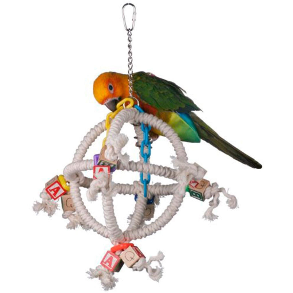 [Australia] - Super Bird Creations SB445 Fun Round Swinging Orbiter Bird Toy, Small To Medium Size, 14” x 10”, Varies 