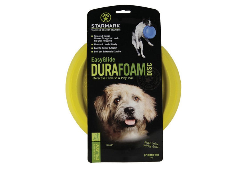 [Australia] - Starmark Easy Glide DuraFoam Flying Disc Dog Toy, Color Varies 9" 