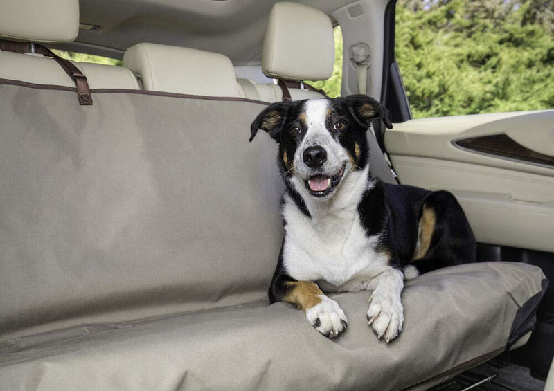 [Australia] - PetSafe Happy Ride Waterproof Seat Covers - Fits Cars, Trucks, Minivans and SUVs - Bench, Bucket, Hammock and Cargo Area Protection - Durable Vehicle Seat Protector - Grey and Tan Standard 