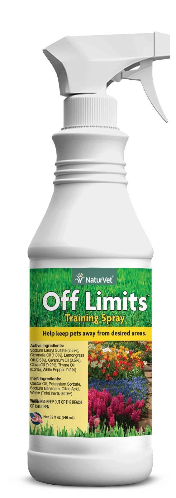 NaturVet – Off Limits Training Spray – Deters Pets From Desired Areas – Unique Combination of Herbal Extracts Pets Find Unpleasant – 32 oz - PawsPlanet Australia