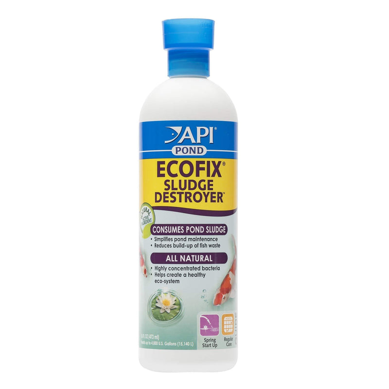 API Pond ECOFIX Sludge Destroyer Bacterial Cleaner, Pond Water Clarifier and Sludge Remover 16-Ounce Standard Packaging - PawsPlanet Australia