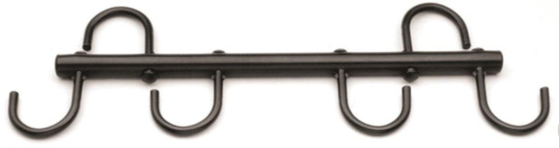 Partrade 064807 Steel Tack Rack with Swivel Hooks Black, 17" - PawsPlanet Australia
