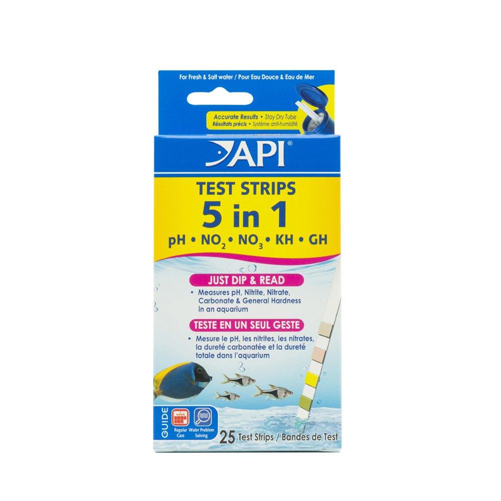 [Australia] - API Test Strips, for Variety of Water Parameters, Monitor Aquarium Water Quality and Help Prevent Invisible Water Problems That can be Harmful to Fish, Use Weekly and When Problems Appear 25-Count Aquarium Water Testing 