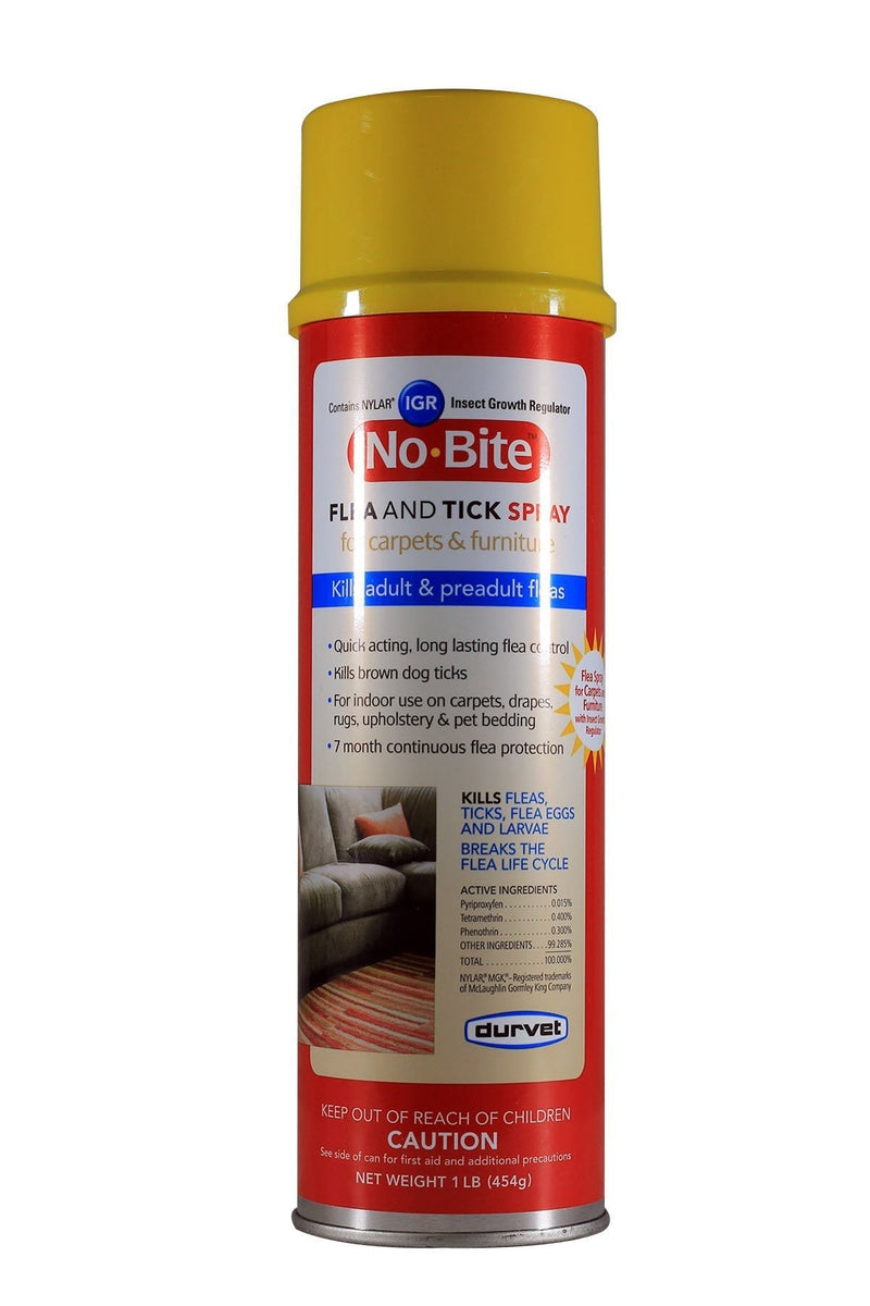 Durvet No Bite IGR Flea and Tick Spray, 16 Ounces, for Carpets and Furniture - PawsPlanet Australia