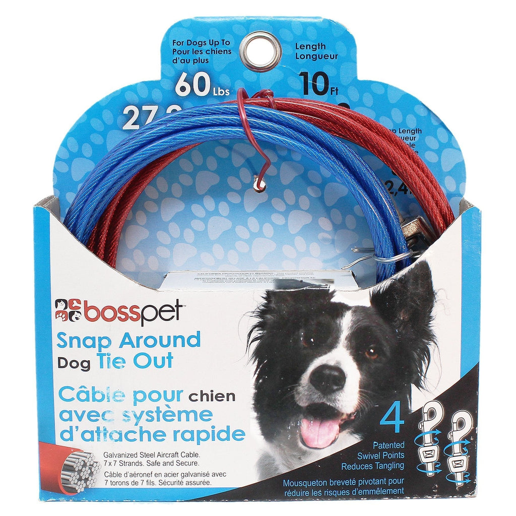 [Australia] - Boss Pet Q2515 000 99 10' Large Dog Snap Around Pdq Tie-Out 