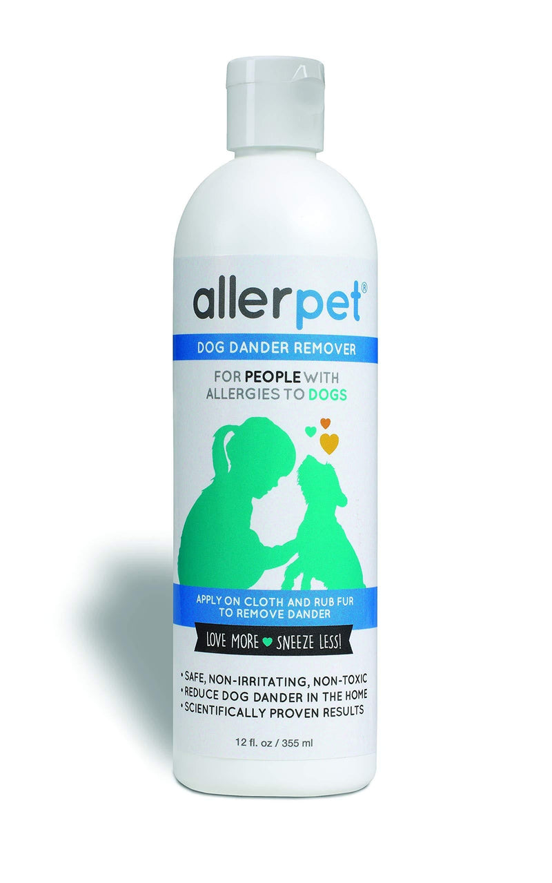[Australia] - Allerpet Dog - Best Allergy Relief & Pet Dander Remover for Allergens - Ditch Your Allergy Shampoo - 100% Non-Toxic & Safe for Pets, Good for Fur & Skin (12 oz) 