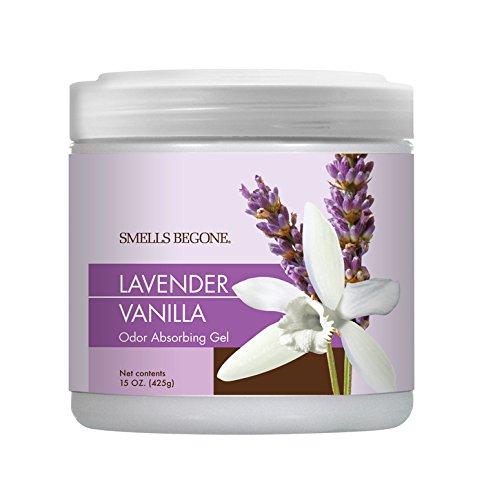 [Australia] - Smells Begone Air Freshener Odor Absorber Gel - Absorbs Odor from Bathrooms, Cars, Pet Areas, Boats and RVs - Made with Natural Essential Oils (15 OZ) (Lavender Vanilla) Lavender Vanilla 