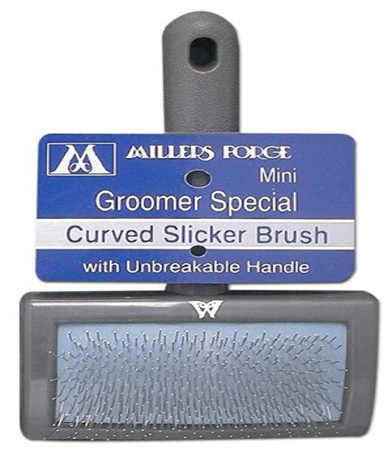 Millers Forge Curved Slicker Brush Mini - PawsPlanet Australia