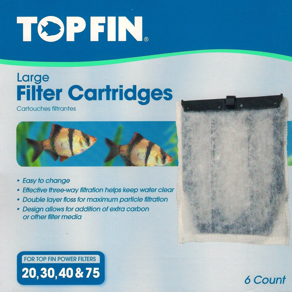 Top Fin Large Filter Cartridges 20 30 40 & 75 6 Count - PawsPlanet Australia