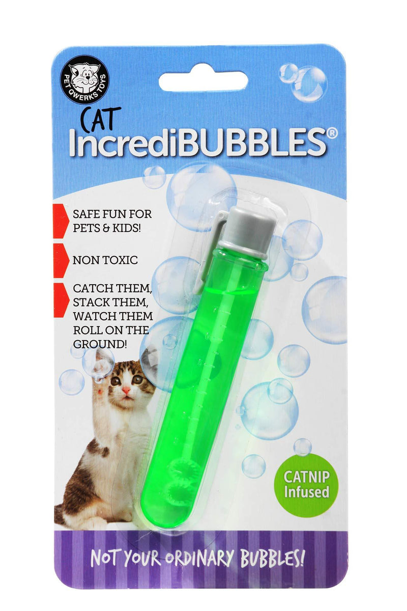 Pet Qwerks Incredibubbles for Cats & Dogs - Long Lasting Bubbles with Non-Toxic Formula, Avoids Boredom & Keeps Pets Active | Best for Outdoor Use Catnip - PawsPlanet Australia