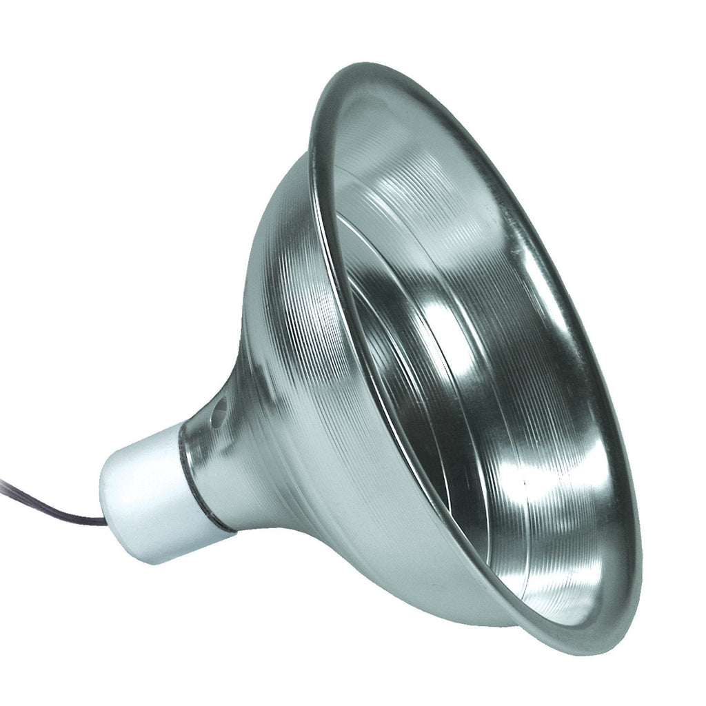 [Australia] - Zilla Light & Heat Reflector Dome Fixture with Ceramic Socket (Silver, 8.5 Inch) 