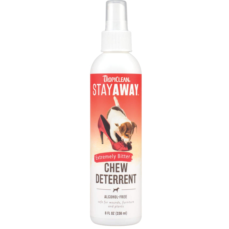 TropiClean Stay Away Pet Chew Deterrent Spray - Alcohol-free - Safe for Wounds, Furniture & Plants - Extremely Bitter, 236 ml - PawsPlanet Australia