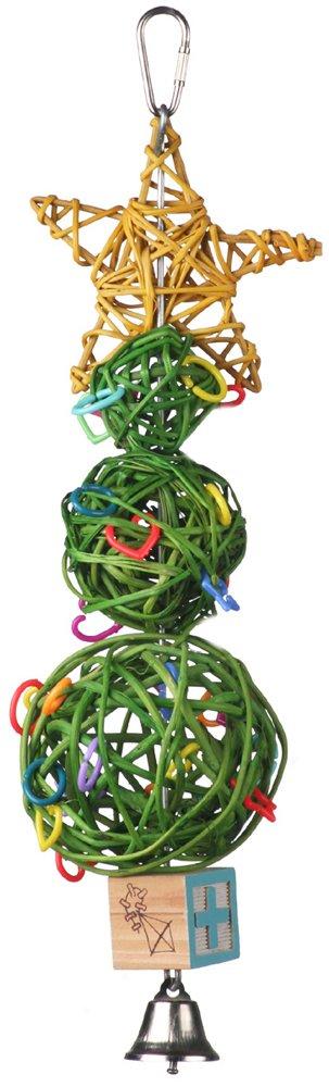 [Australia] - Super Bird Creations 13-1/2 by 4-Inch Vine Ball X-mas Tree Bird Toy, Medium 