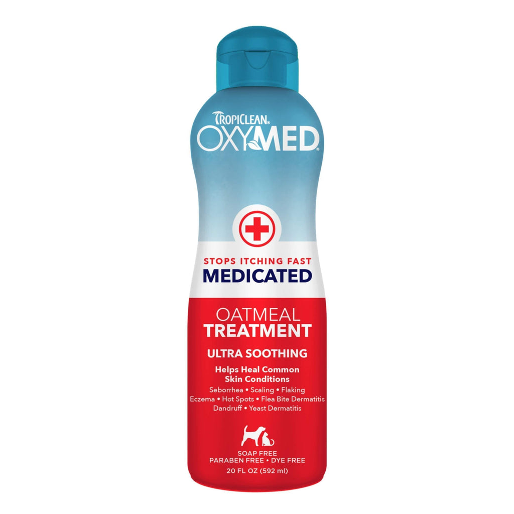 TropiClean OxyMed Medicated Anti Itch Solutions for Pets - Made in USA - Stops Itching Fast - Soothing Relief and Deep Clean for Flaking, Scaling, Seborrhea, Hot Spots, Allergies, Inflammation 20 Ounce Treatment - PawsPlanet Australia