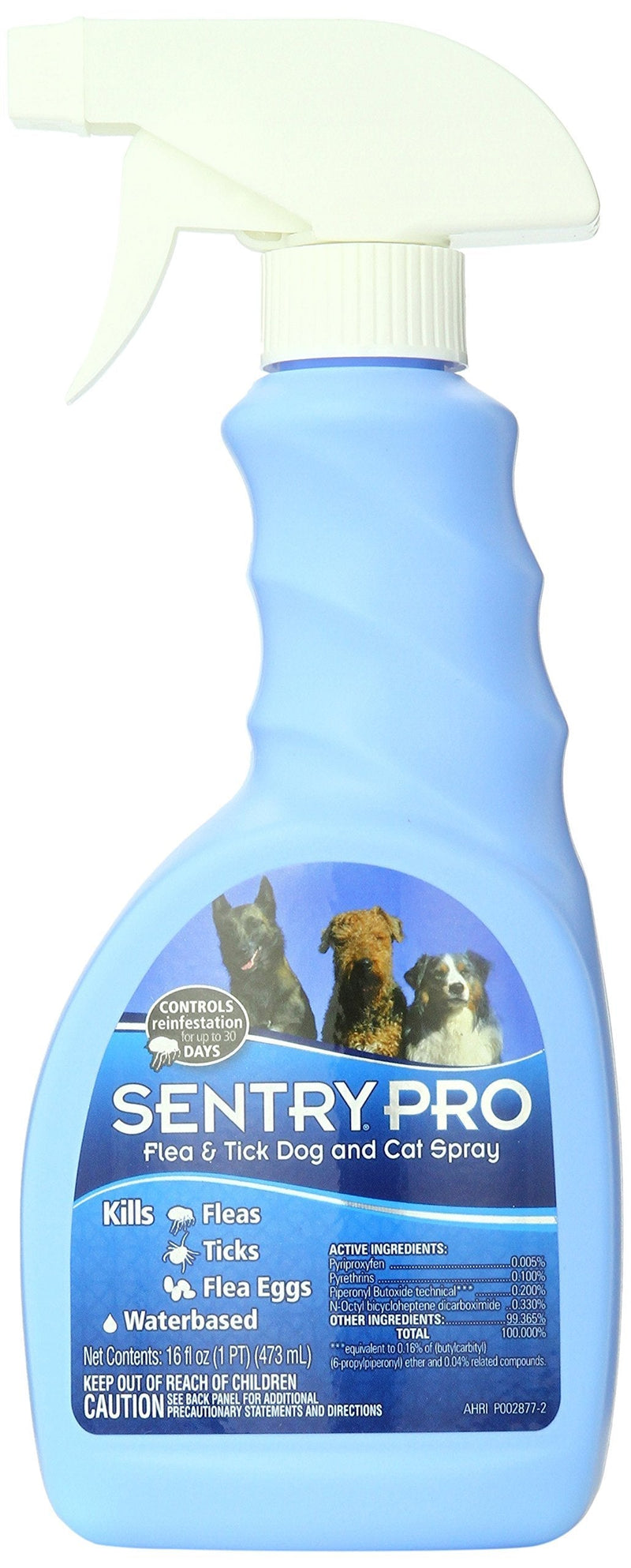 SENTRYPRO Flea and Tick Spray for Dogs and Cats, 16 oz - PawsPlanet Australia